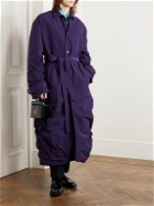 Acne Studios - Olijah Belted Ruched Shell Trench Coat - Purple