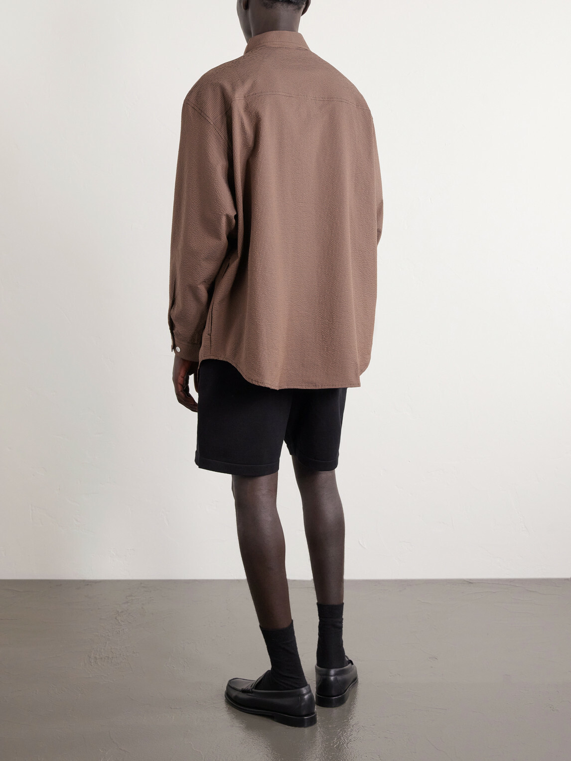 WTAPS - Checked Seersucker Shirt - Brown