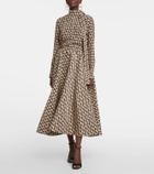 Valentino Toile Iconographe silk midi skirt