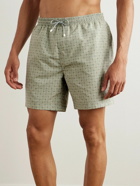 Brunello Cucinelli - Straight-Leg Mid-Length Printed Swim Shorts - Green