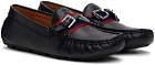 Polo Ralph Lauren Black Anders Leather Driver Loafers