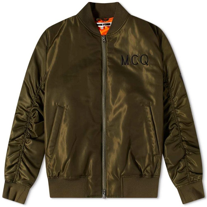 Photo: McQ Alexander McQueen Embroidered Logo MA1 Bomber Jacket