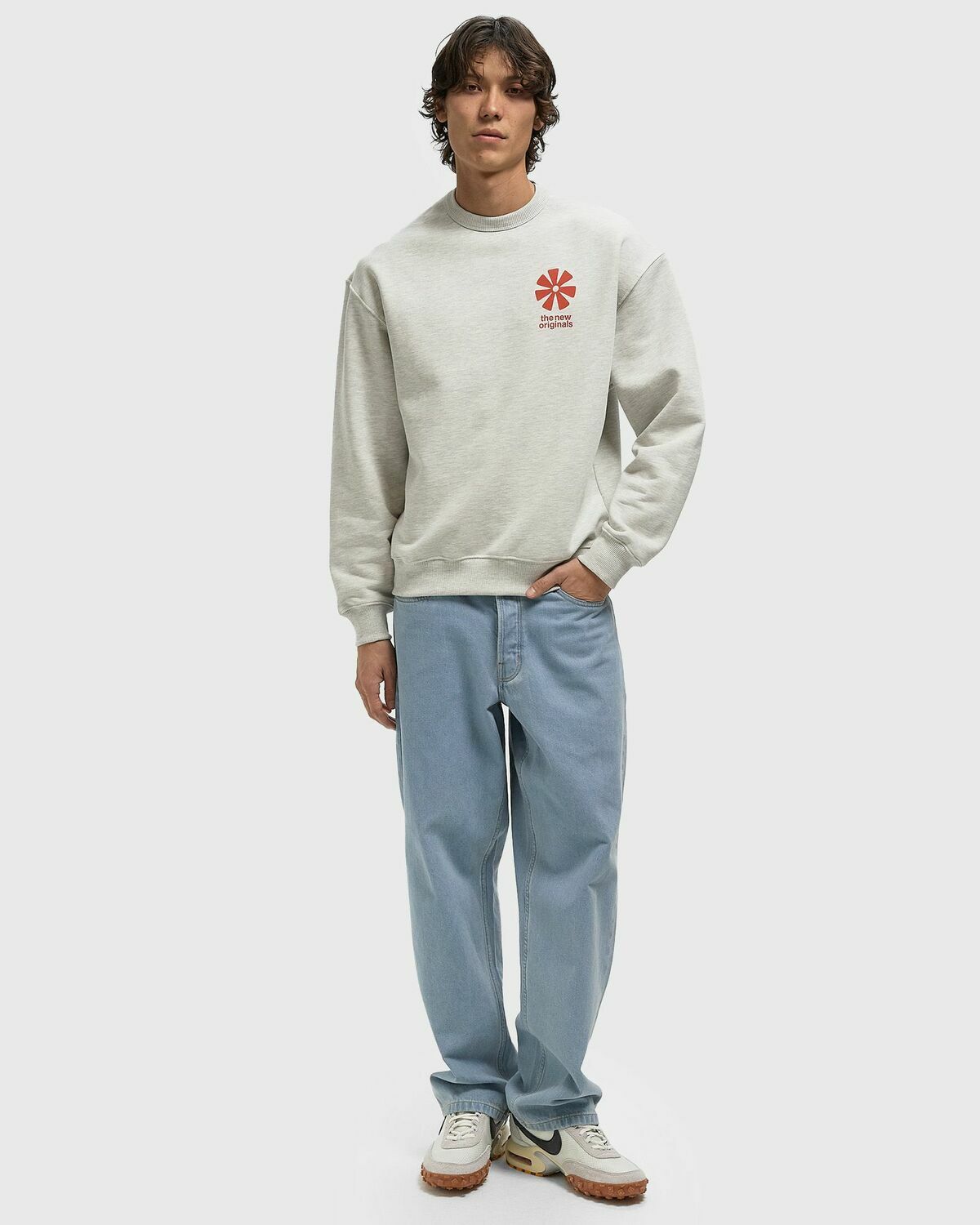 The New Originals ADINKRA CREWNECK Grey Mens Sweatshirt