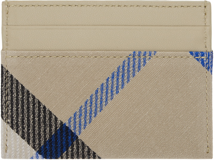 Photo: Burberry Taupe Check Card Holder