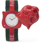 Gucci - Tiger's Head Resin and Grosgrain Watch - White