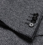 Dolce & Gabbana - Herringbone Virgin Wool-Blend Coat - Gray