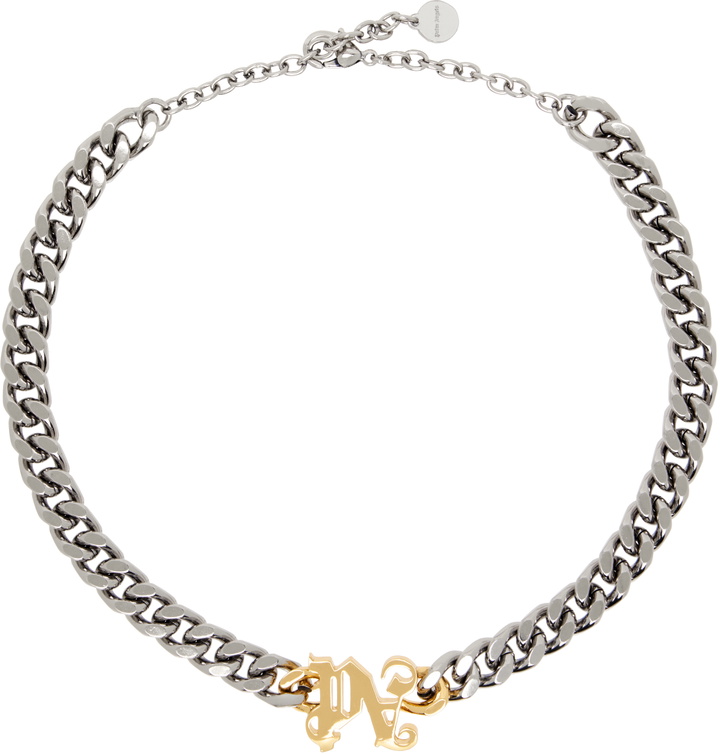 Photo: Palm Angels Silver & Gold Monogram Necklace
