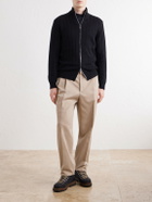 Brunello Cucinelli - Ribbed Cashmere Zip-Up Sweater - Black