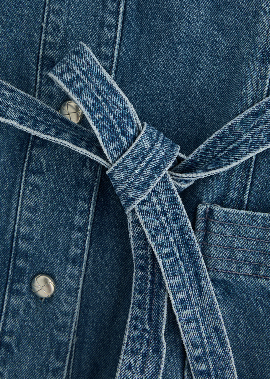 Remain BY Birger Christensen Belted Denim Jacket Indigo