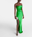 The Sei Asymmetric silk satin gown