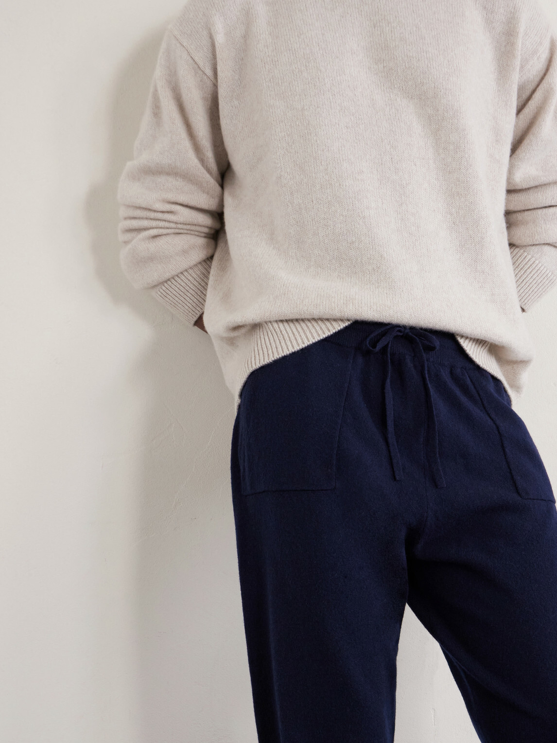 Mr P. - Tapered Merino Wool and Cashmere-Blend Sweatpants - Blue