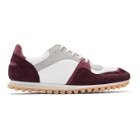 Spalwart Burgundy and White Marathon Trail Low Sneakers