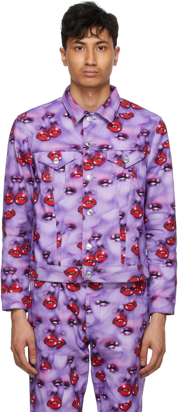 Marc Jacobs Purple Heaven by Marc Jacobs Denim Faces Trucker Jacket