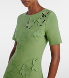 Oscar de la Renta Ivy cutout embroidered minidress