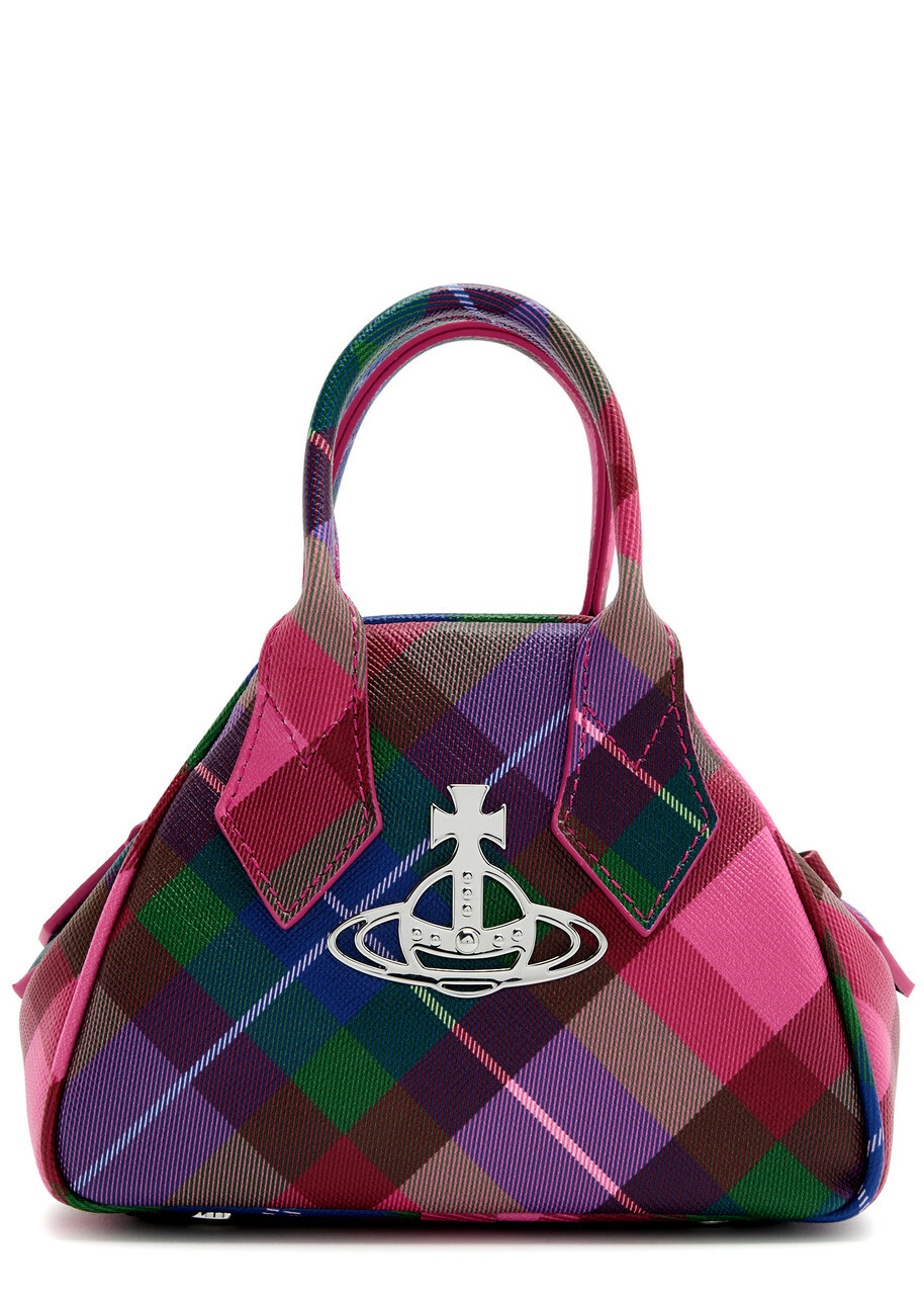 Vivienne Westwood Yasmine Mini Tartan Leather top Handle bag