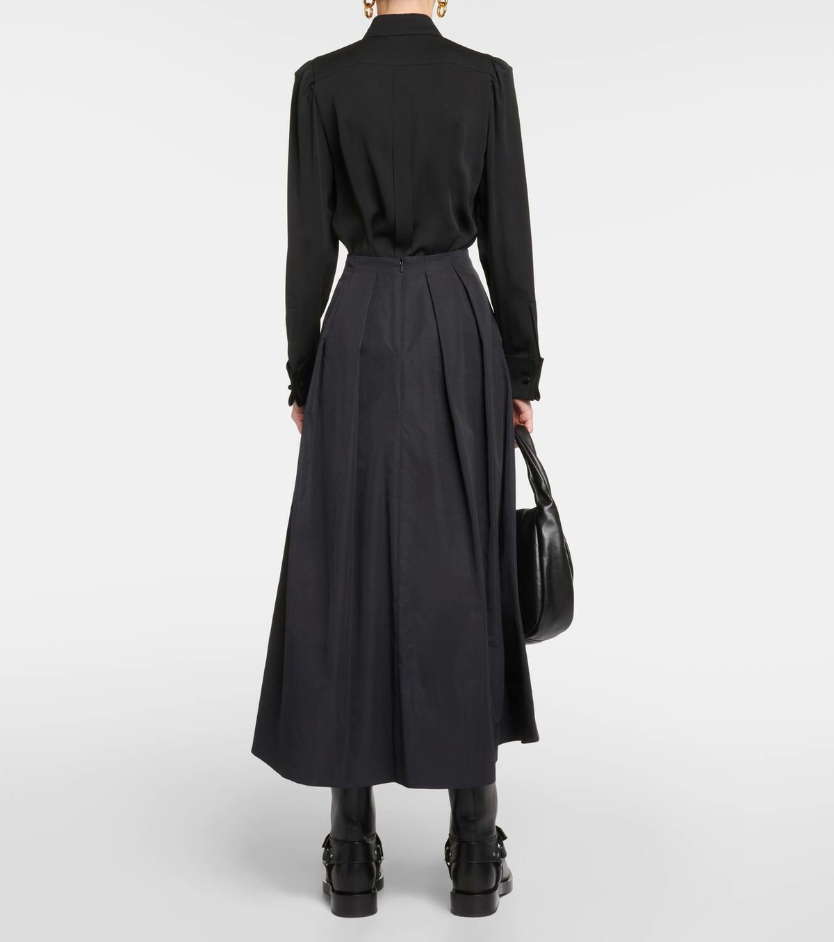 スカート S MAX MARA SKIRTS NERO S Max Mara Renoir pleated maxi skirt S Max Mara