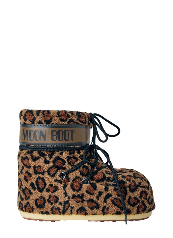 Photo: Moon Boot Icon Low Fleece Leopard Boots