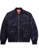Valentino - Logo-Print Nylon-Shell Bomber Jacket - Blue
