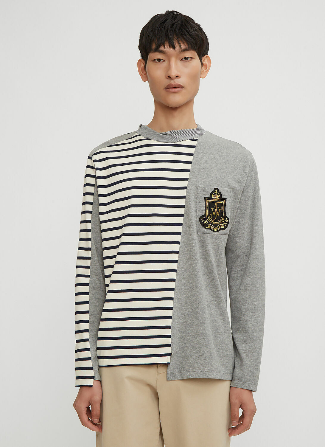 JW Anderson Panelled Breton Long Sleeve T-Shirt