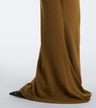 Mugler Wool-blend jersey polo dress