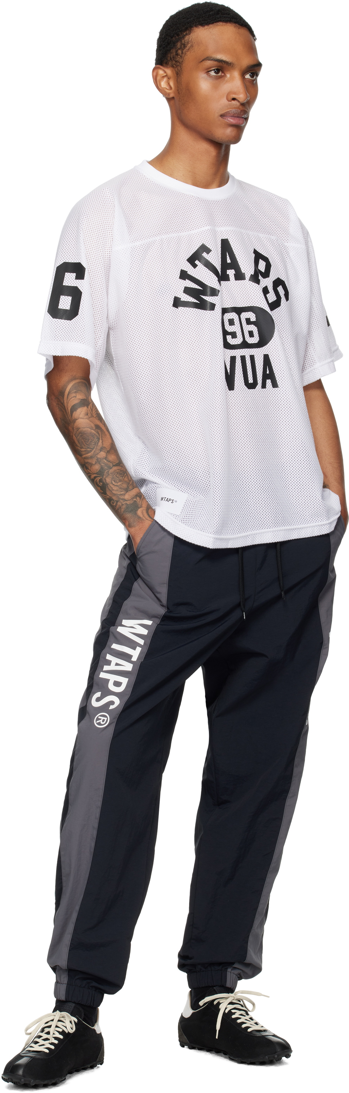 WTAPS Black & Gray Deli Track Pants WTAPS