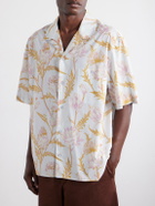 LOEWE - Paula's Ibiza Anagram-Embroidered Camp-Collar Printed Cotton Shirt - Blue