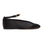 JW Anderson Black Satin Ballerina Flats