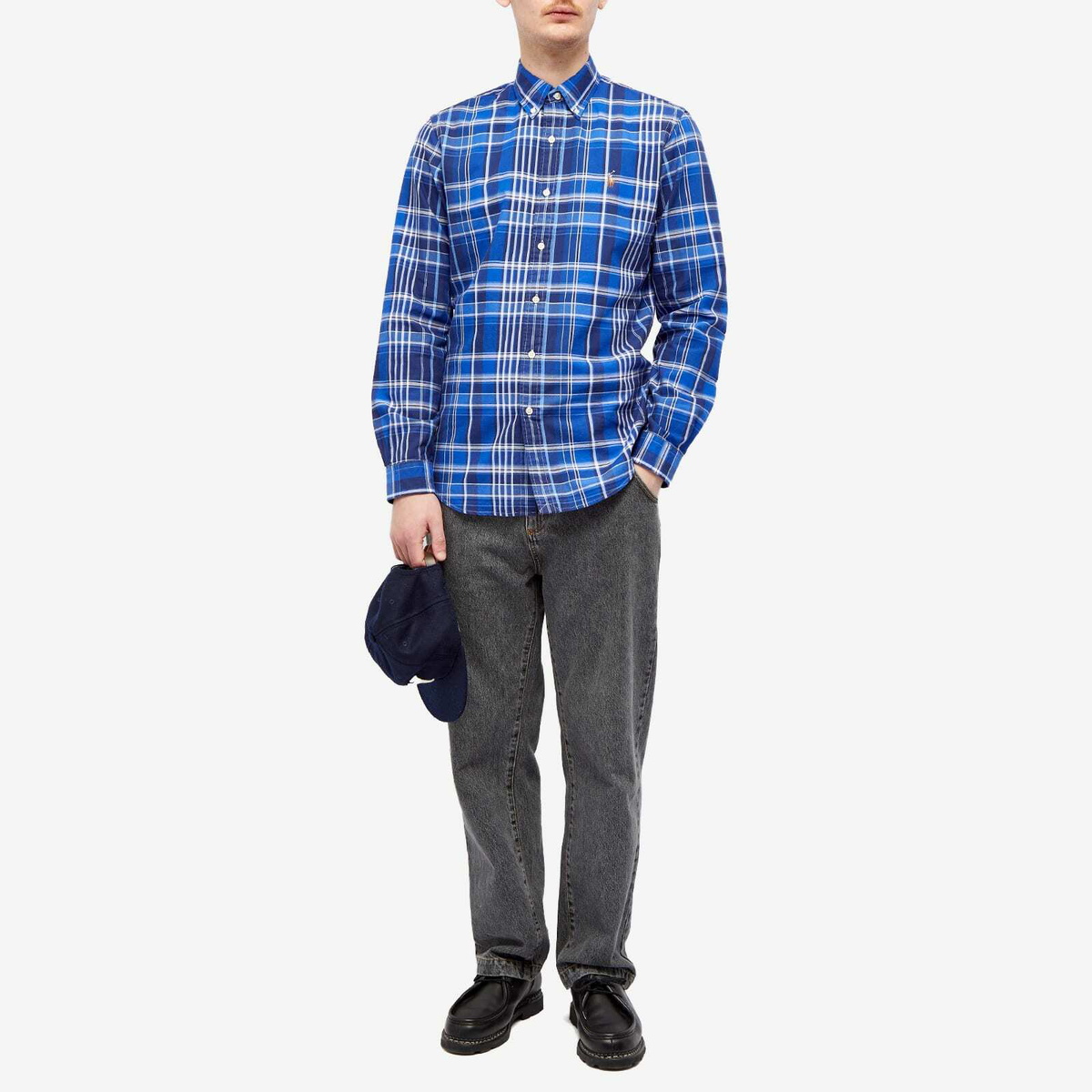 Polo Ralph Lauren Men's Check Oxford Shirt in Blue Multi Polo