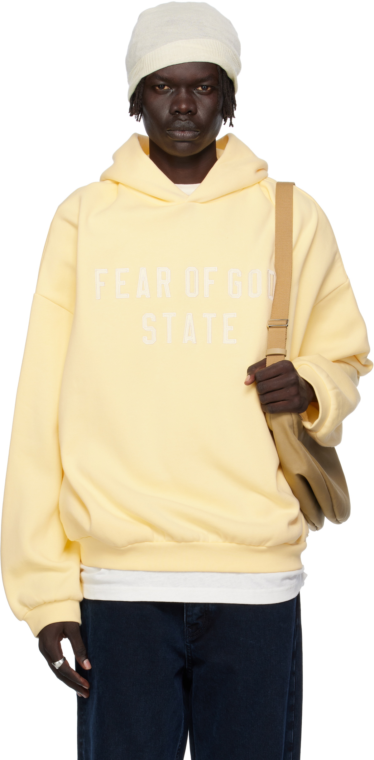 Fear of God ESSENTIALS Yellow 90s Fit Fleece Hoodie Fear Of God 
