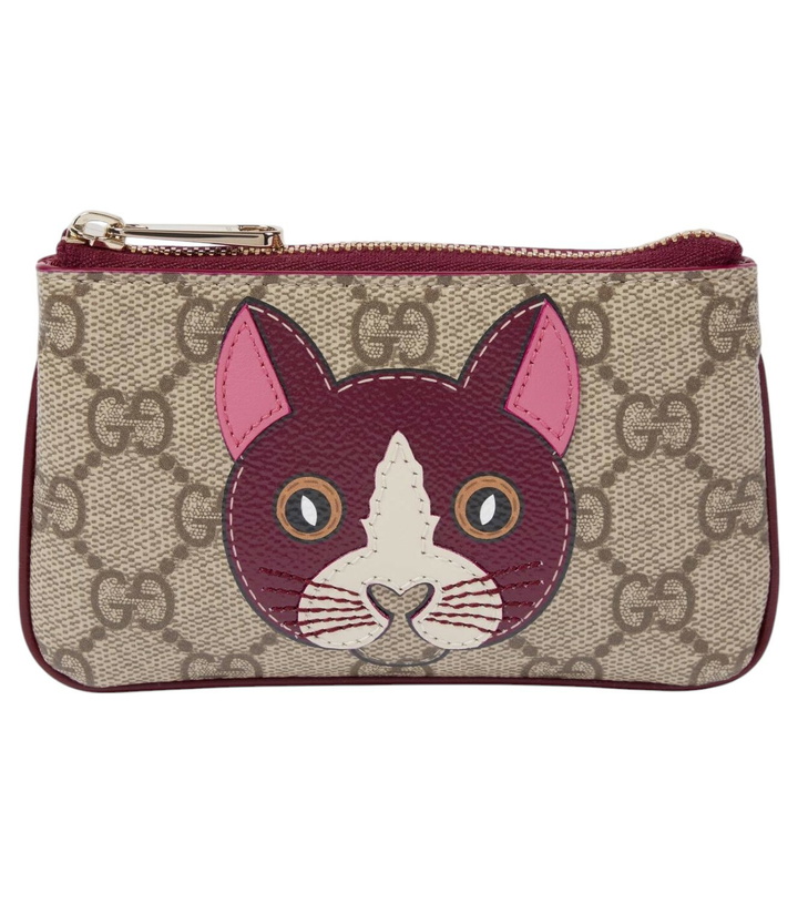 Photo: Gucci GG printed leather keychain pouch