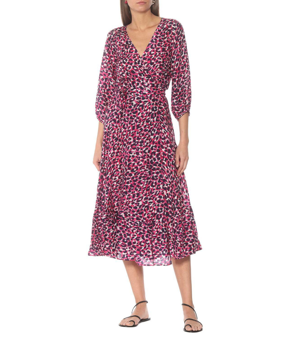Anna Kosturova Leopard-print silk midi dress