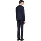 Paul Smith Blue Wool Check Suit