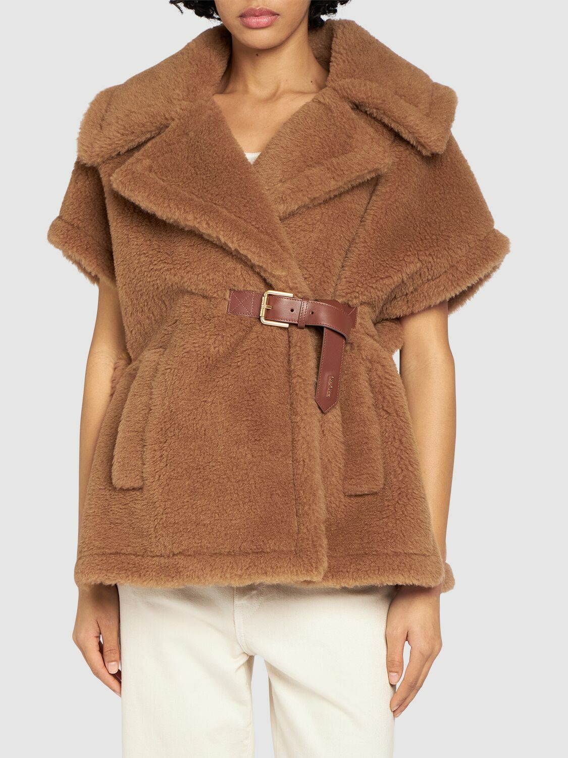 MAX MARA New Abavo Camel Teddy Cape Max Mara