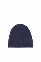 Diesel Beanie with embroidered Oval D patch - Knit caps - Unisex - Blue
