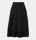 Velvet Rachelle linen midi skirt