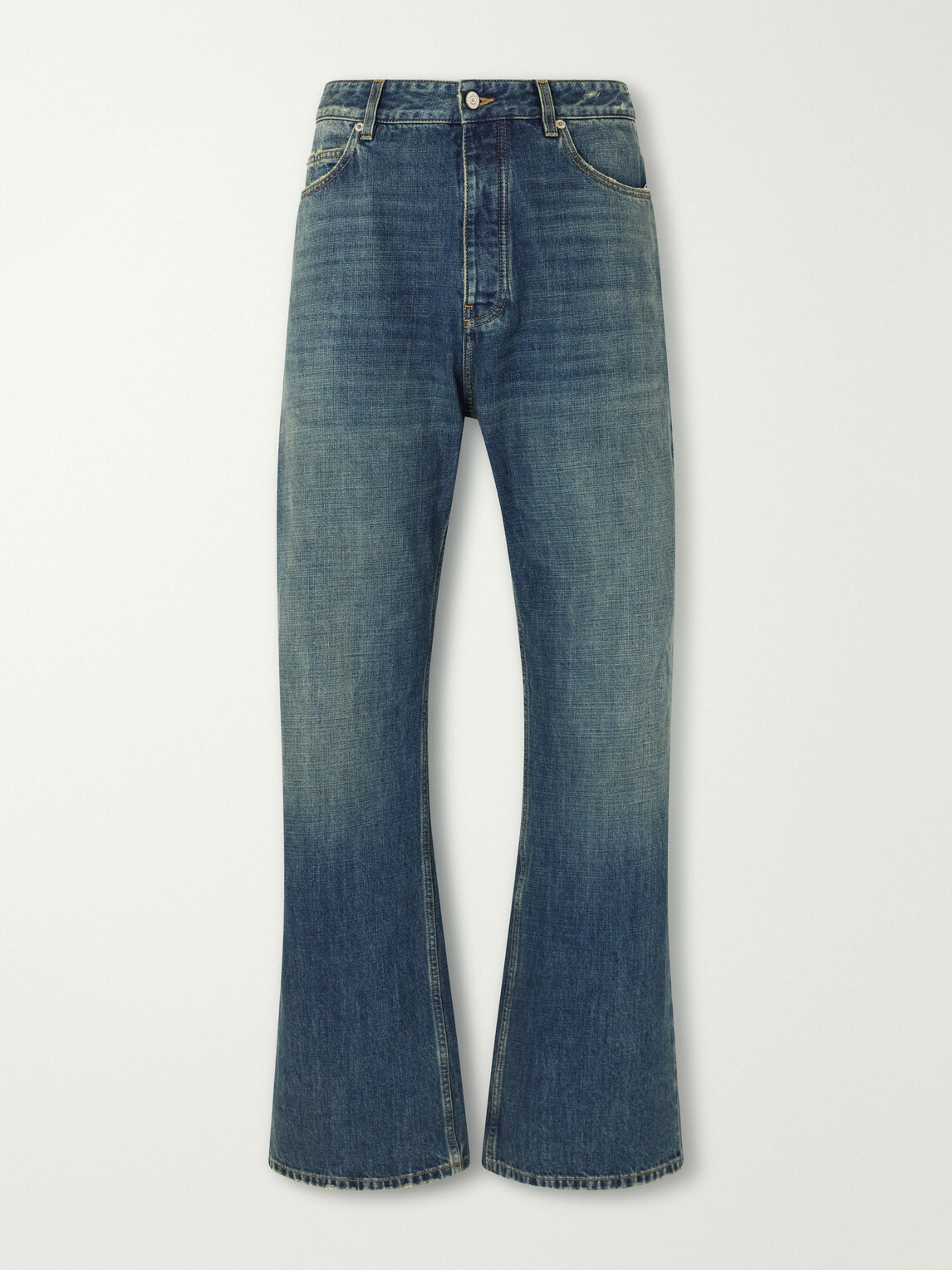 Balenciaga - Straight-Leg Distressed Jeans - Blue