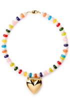 Timeless Pearly Heart 24k Gold-plated and Beaded Necklace - Multicoloured 1 - One Size