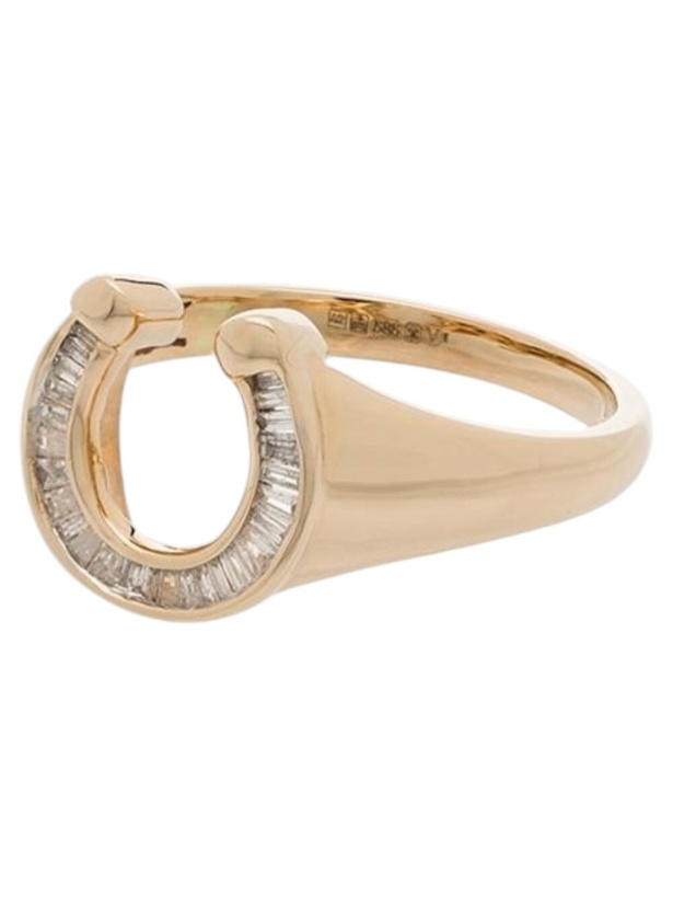 Photo: Adina Reyter 14K Yellow Gold Horseshoe Diamond Ring