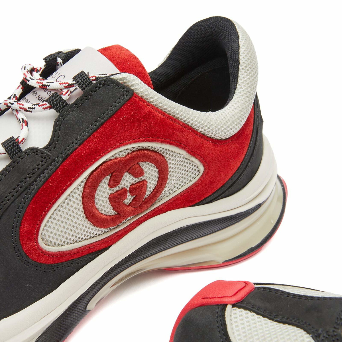 Gucci Men's Premium Sneakers in Black/Red Gucci