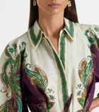 Alémais Ruthie printed linen shirt dress