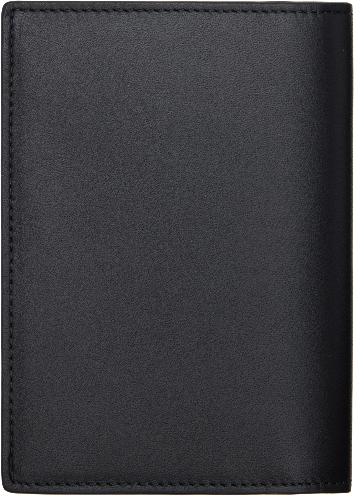 Paul Smith Black 'Signature Stripe' Interior Leather Passport Holder