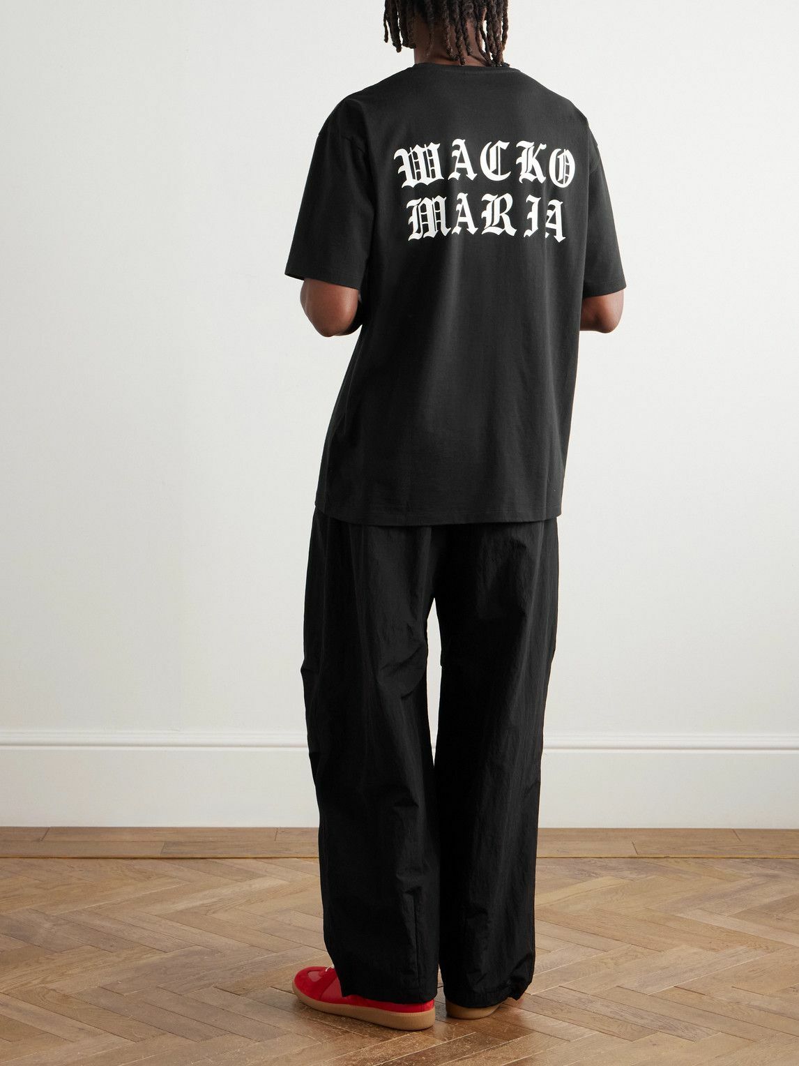 Wacko Maria - Logo-Print Cotton-Jersey T-Shirt - Black