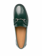 Gucci Green Horsebit Leather Loafers