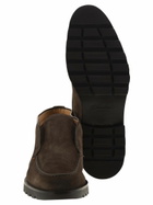 Santoni Suede Ankle Boot Without Laces