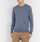 Altea - Mélange Cotton and Cashmere-Blend Sweater - Blue