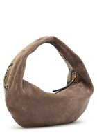 Khaite Olivia Medium Snake-effect Suede and Leather top Handle bag - Multicoloured 1 - One Size