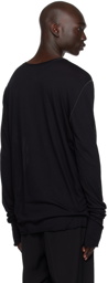 NICOLAS ANDREAS TARALIS Black Loose Thread Long Sleeve T-Shirt