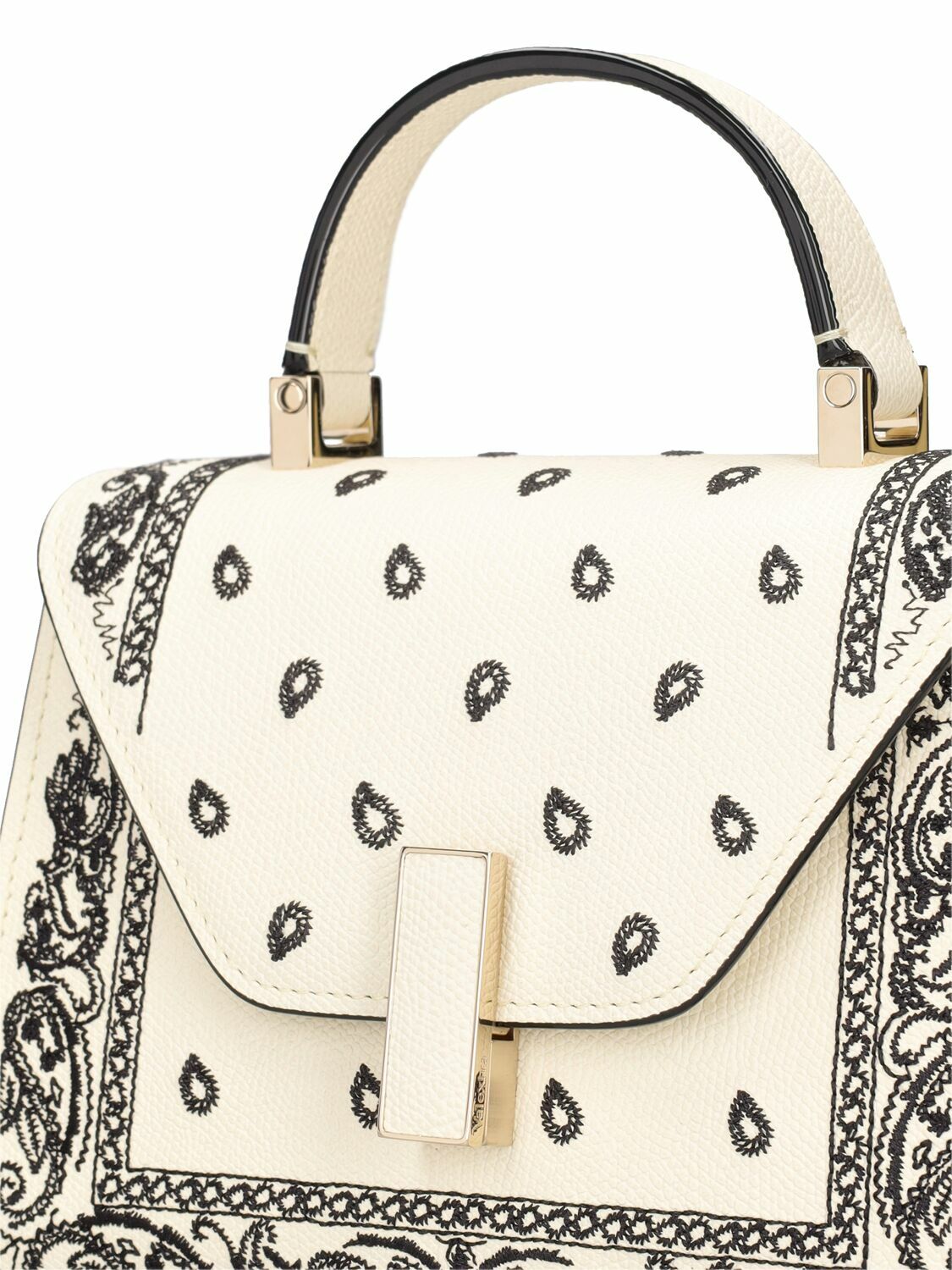 VALEXTRA - Micro Iside Embroidered Top Handle Bag Valextra