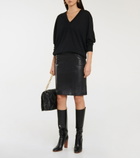 Stand Studio - Maci leather midi skirt