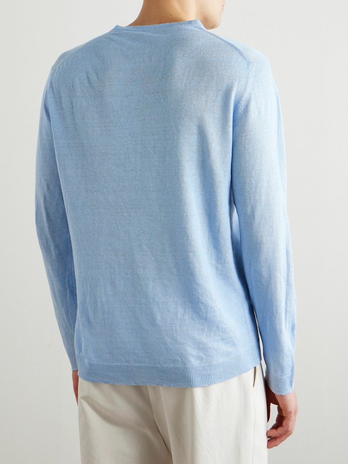 Anderson & Sheppard - Linen Sweater - Blue